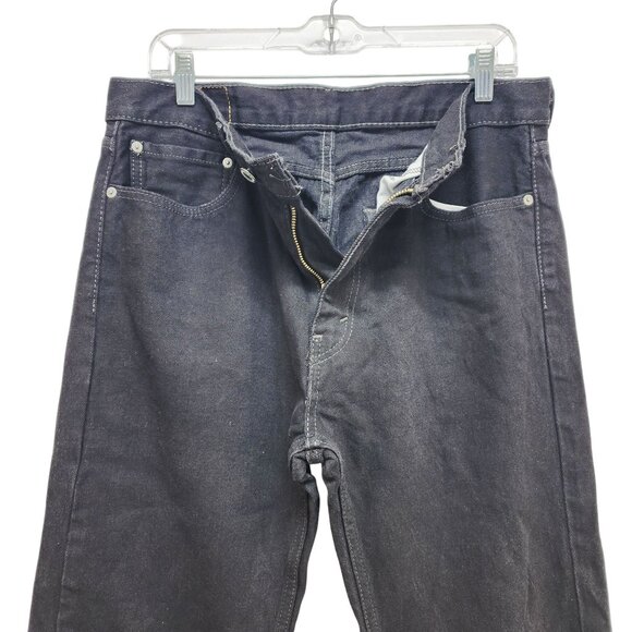 Levis 505 Mens Straight Leg Jeans W34 L34 Black Denim - Picture 6 of 11